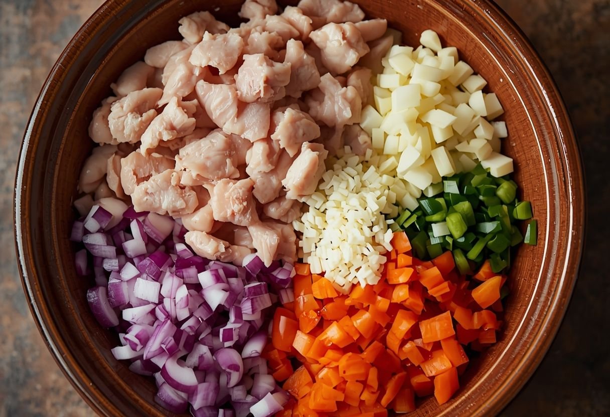 Creamy Chicken Tortilla Soup - Process or ingredients