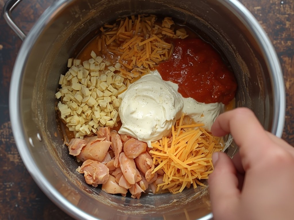 Buffalo Chicken Dip Recipe: The ULTIMATE Creamy Cheesy Dip 4 buffalo chicken dip recipe - Process or ingredients