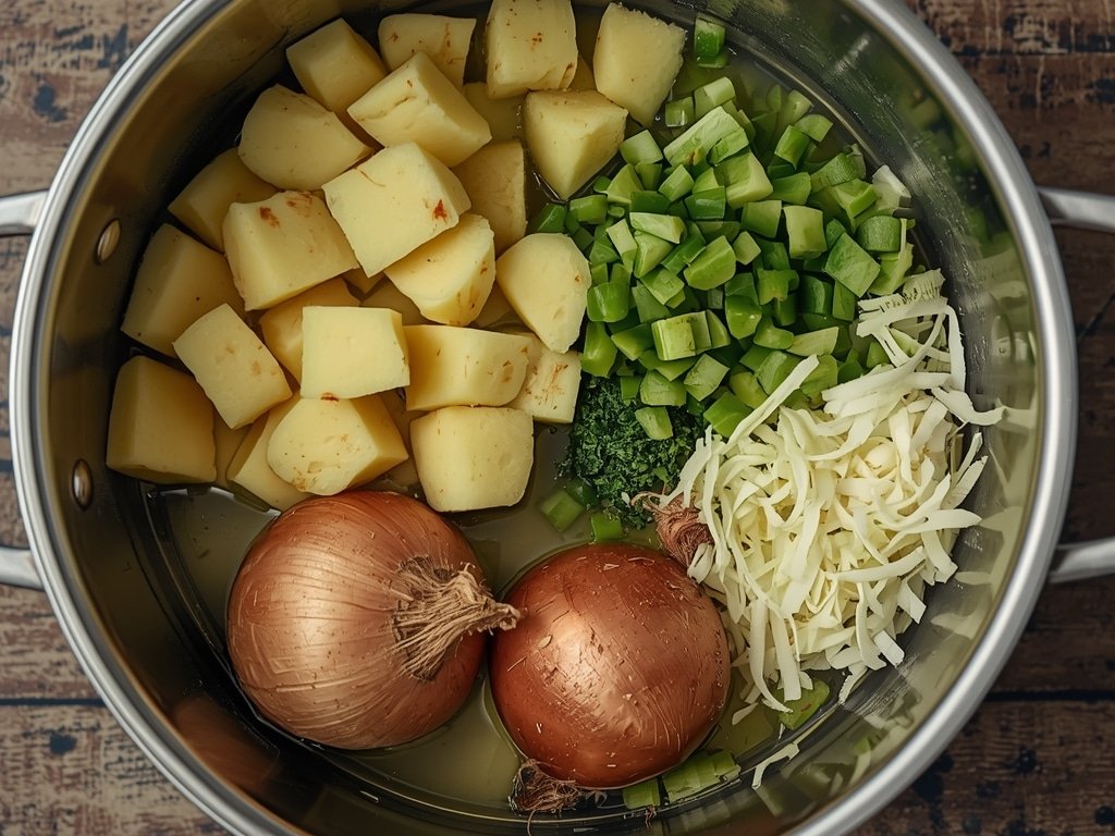 Irish Colcannon Soup: Easiest Creamy Comfort! 4 irish colcannon soup - Process or ingredients