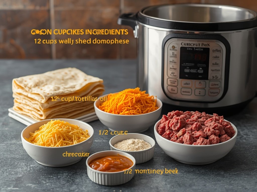 Taco Cupcakes: The Ultimate Easy Party Food Recipe 4 Taco Cupcakes - Process or ingredients