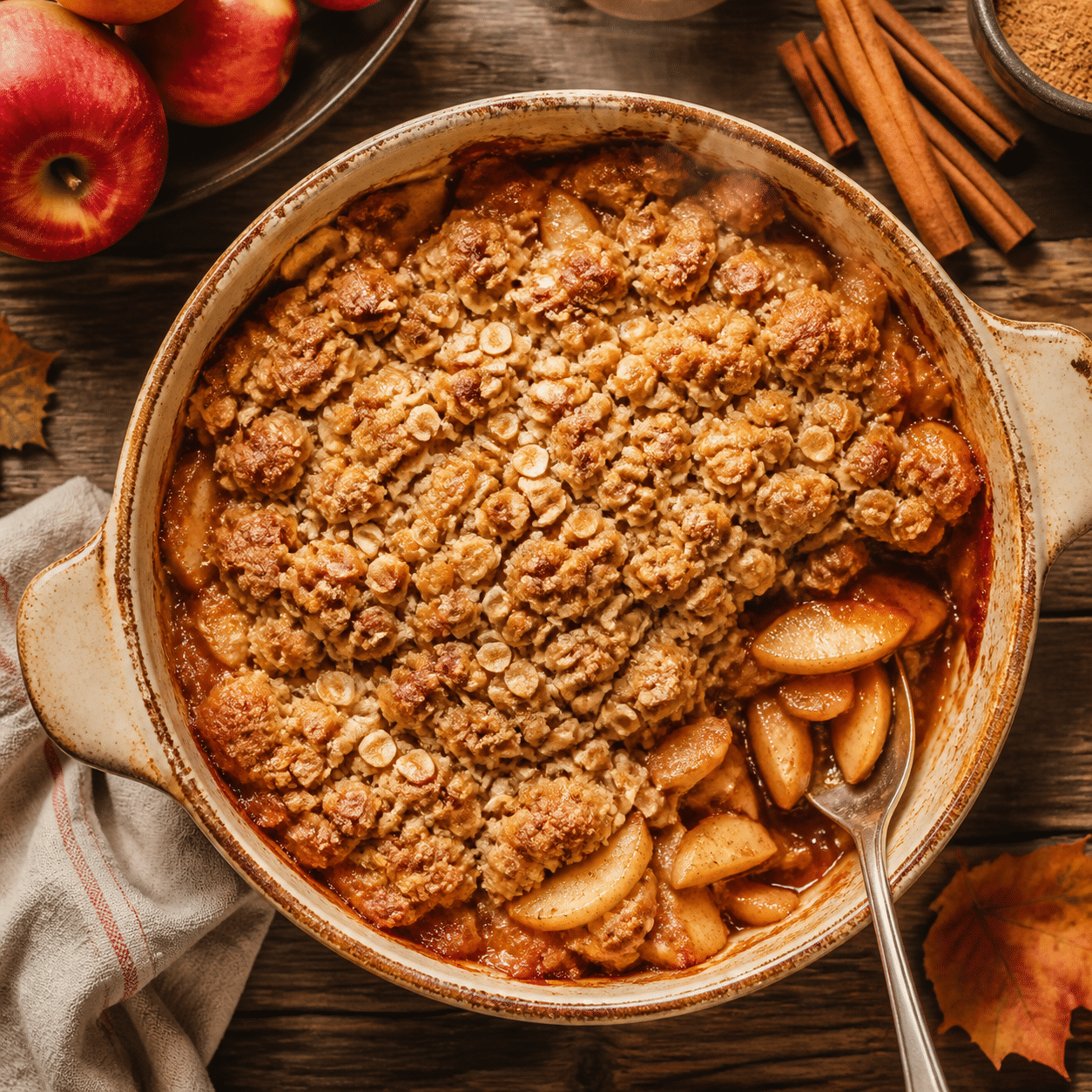 Home 3 Easy apple crisp with crunchy oat topping